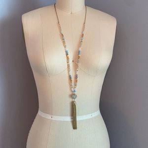 Loft beaded necklace with tassel